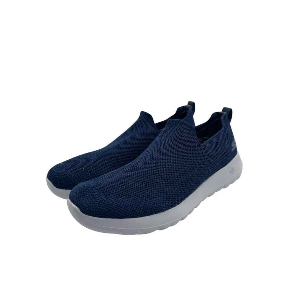 Skechers Men's Go Max-Athletic Air Mesh Slip on Walking Shoe, Navy/White, 12 US